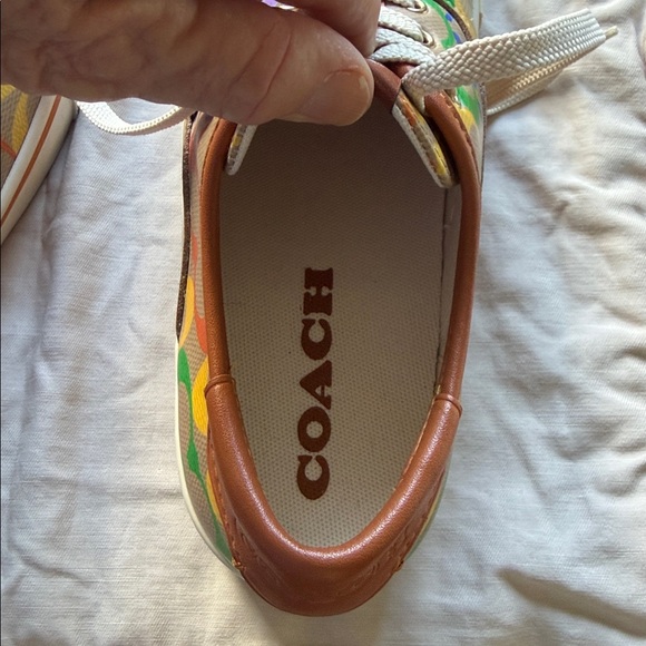Coach Rainbow Signature Canvas Low-Top Sneakers - Picture 11 of 13
